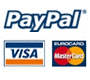 Wir akzeptieren PayPal Zahlungen per Kreditkarte